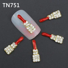 10pcs Glitter Rhinestones 3d Nail Art Decorations Alloy Nail Sticker Charms Jewelry for Nail Gel Polish