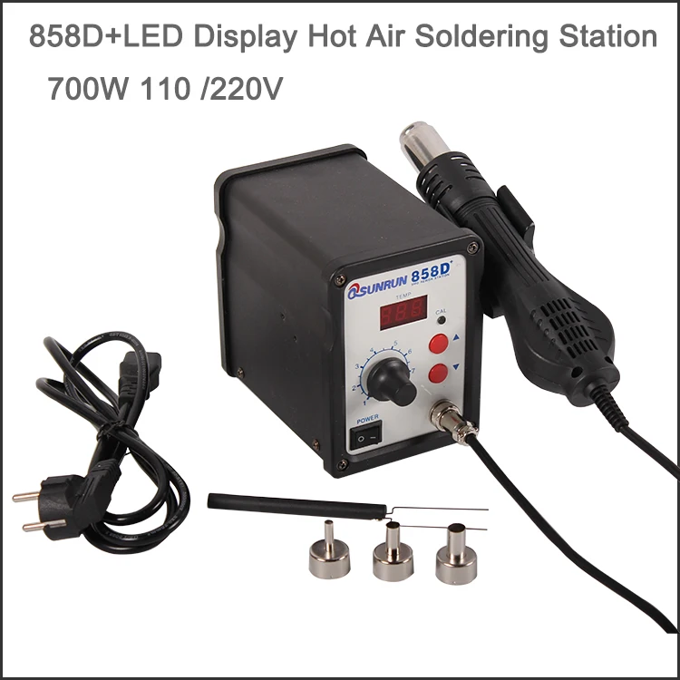 858d 700w 110v 220v Led Hot Air Soldering Station Smd Desoldering Solder Station With