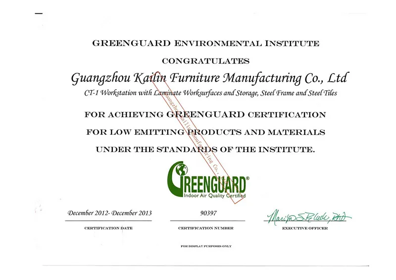 Company Overview Guangzhou Kailin Furniture Manufacturing Co Ltd Greenguard