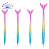 Colorful Shiny Fish Tail Office Stationery Gift Pen Creative Mermaid Ballpoint Pen