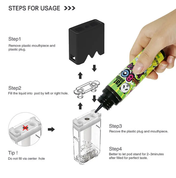 2019 Best seller upgraded .7/1.0ml Ceramic/Cotton pods for Juul