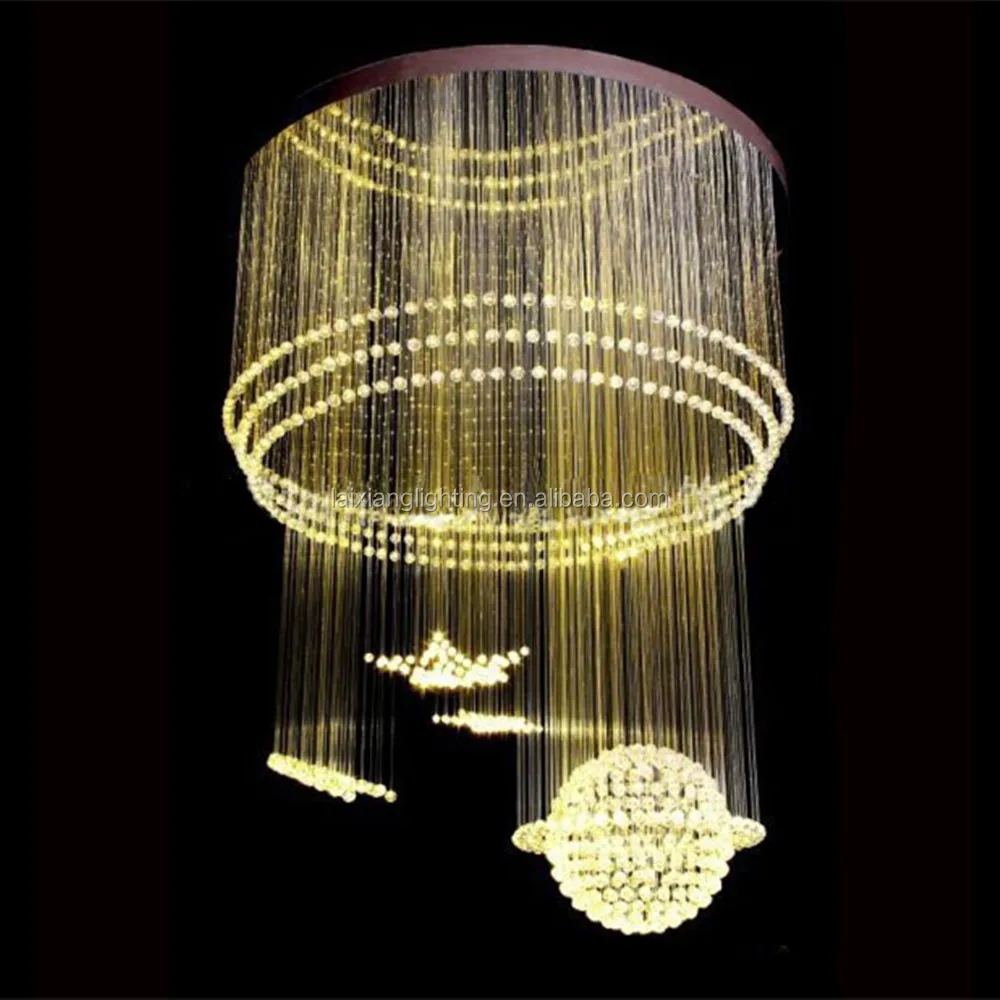 Bloem/logo ontwerp enorme glasvezel lamp kroonluchters en ...