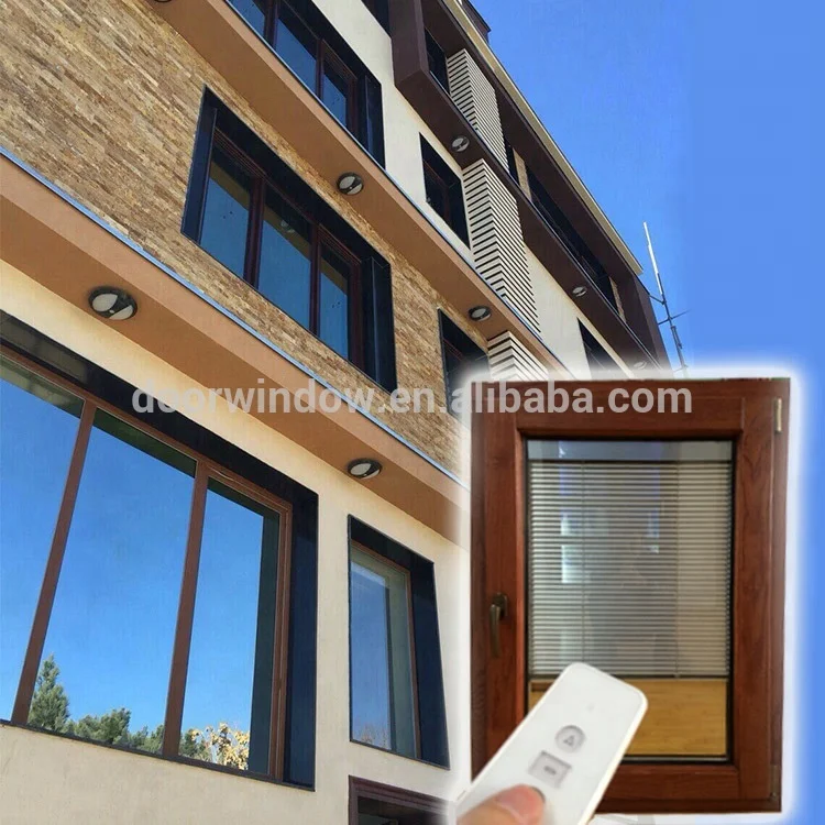 מחיר מכירת מפעל prehung windows חלון עם פנים אלון אדום עץ חיפוי אלומיניום הפסקת תרמית