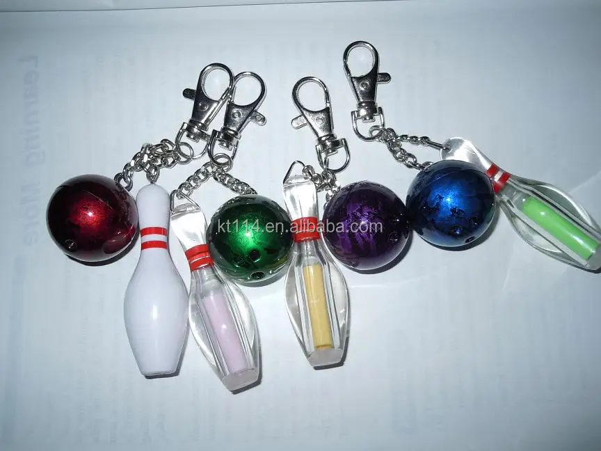 Resin Bowling Gifts Bowling Ball Keychain And Bowling Pin Keychain