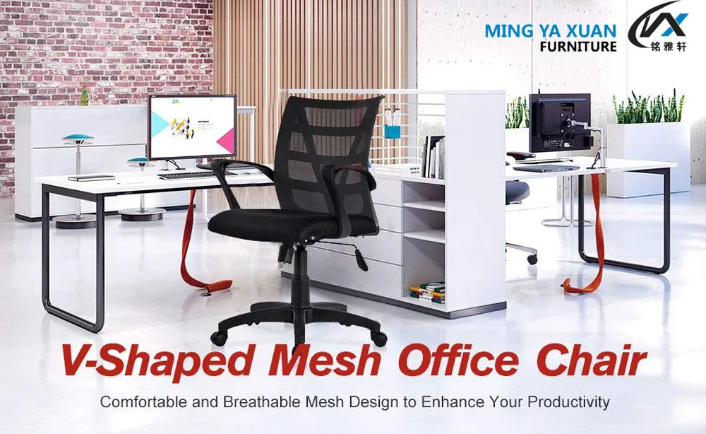 Workplace Black Midback Computer Desk Chair Mesh Office Chair