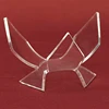 Displays Ball/Egg/ Sphere square clear acrylic Stands/ holders and measures 1.375x 1.75inch