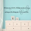 Wall Decal Quotes Sayings I will Love You Forever Like You Always Vinyl Wall Sticker Nursery room living room bedroom wall Decor