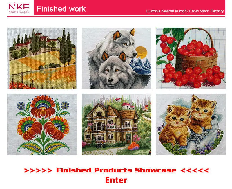 5 finished work of cross stitch 