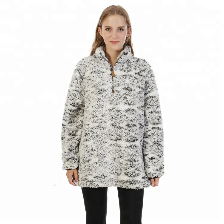 women sherpa pullover