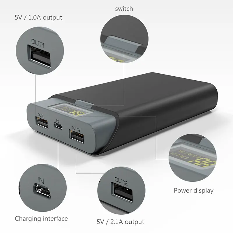 New Model 20000mah Rohs Powerbank,High Capacity Lcd Display Power Bank