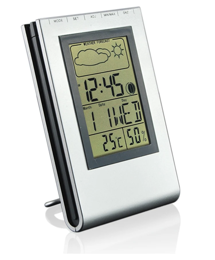 Weather Station Indoor Thermometer Hygrometer Digital Desk Alarm Clock