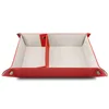 Customized Big Pu Leather 24*20CM Storage Trays Coin Caddy Leather Tray