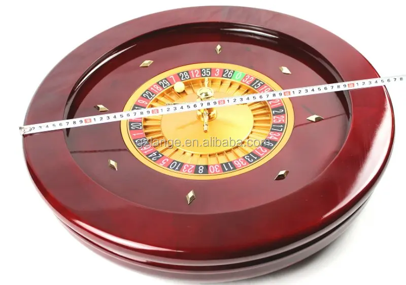 22 Inch Solid Wood Roulette Wheel With Single Zero Or Double "0" "00