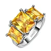 Happy Beautiful 925 sterling silver natural ruby gemstone rings with rhodium plated