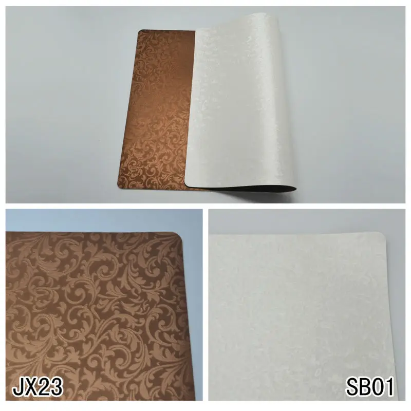 Brown Vinyl Leather Table Mat Plain Leather Placemats Two Sides