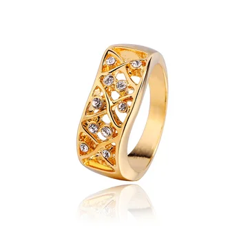 Gold Plated Crystal Dubai  Wedding  Ring  For Men Buy  Dubai  