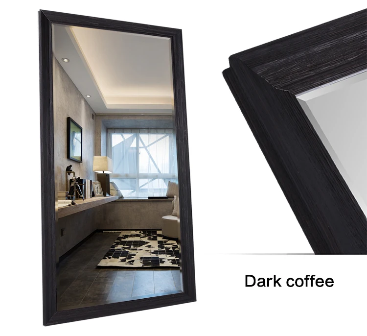 Antique Solid Wood Framed Full Length Dressing Mirror Standing Floor Mirror For Wholesale