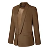 Wholesale OEM Ladies Open Front Formal Office Blazer Suit Fancy Blazer Jacket for Women