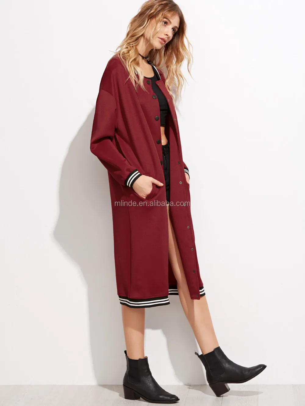 longline varsity jacket