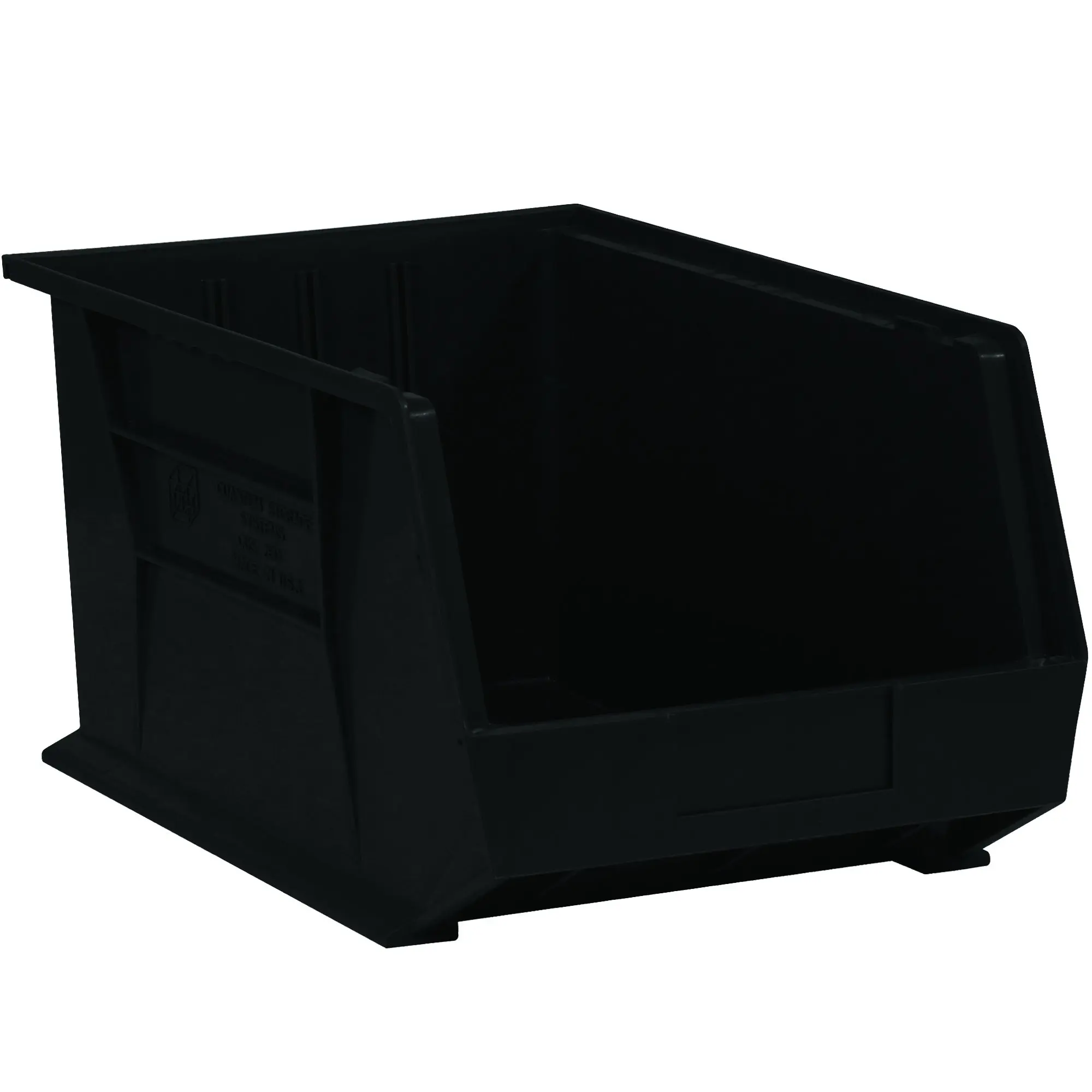 Aviditi BINP0543K Plastic Stack and Hang Bin Boxes, 5 3/8" x 4 1/8" x 3", Black (Pack of 24)