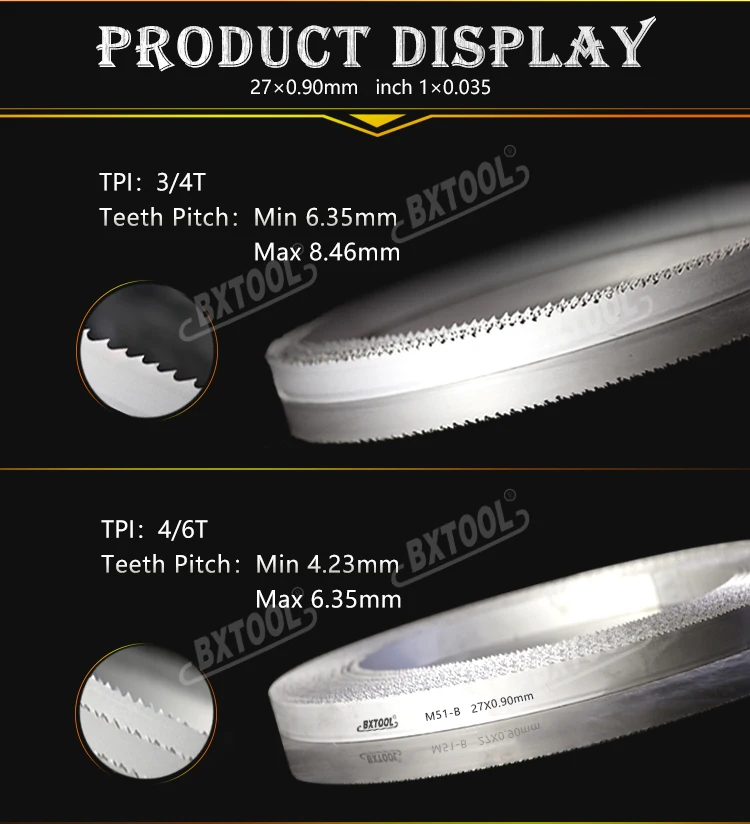 Bxtoolm51 Band Saw Blade For Cutting Hard Metal 27*0.90mm Inch 1*0.035 Manufacture Buy Band
