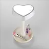 Modern design heart shape make up mirror desktop light professional make-up mirror