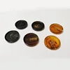 four hole pointy tip round real buffalo horn button for coat overcoat