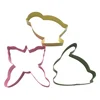 3pcs cookie cutters with colorful painting for Cooking, Baking, Salads, Cakes, Desserts and Food Stacking