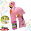 Flamingo shooter Bubble Gun Light Up Bubbles Blower with LED Flashing Lights and Sounds Toys for Kids, Boys and Girls