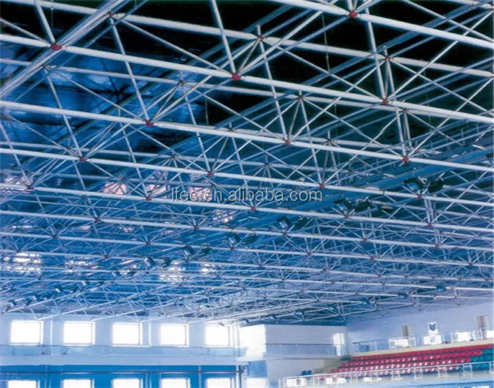 Light Weight steel structure space frame for stadium canopy