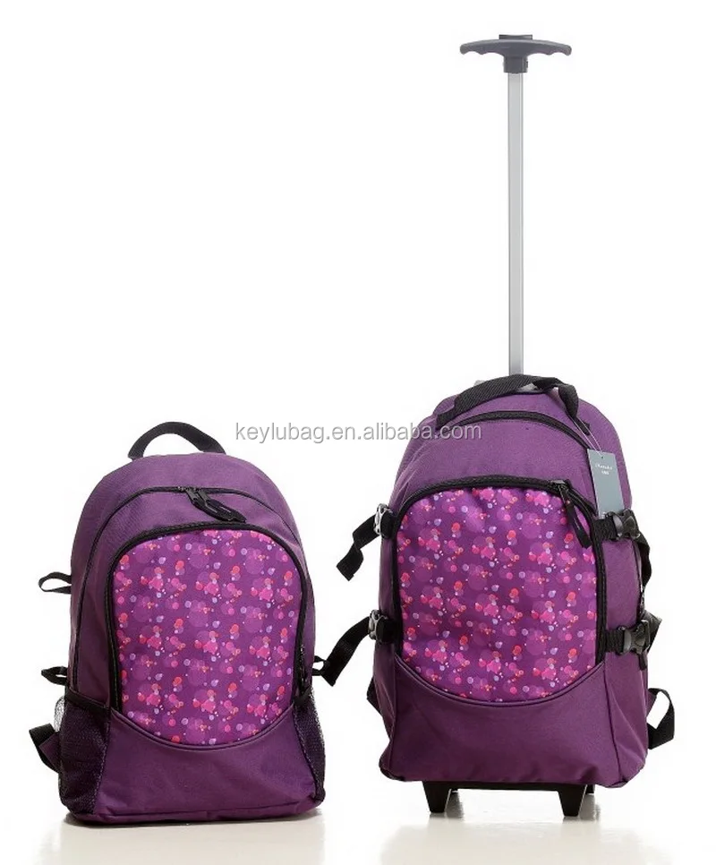Factory Gustomized Popular Trolley Backpack With Detachable Trolley