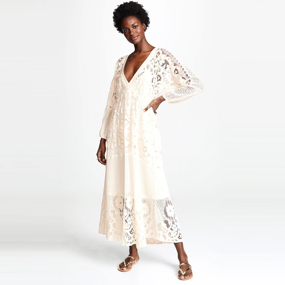 white beachwear dress