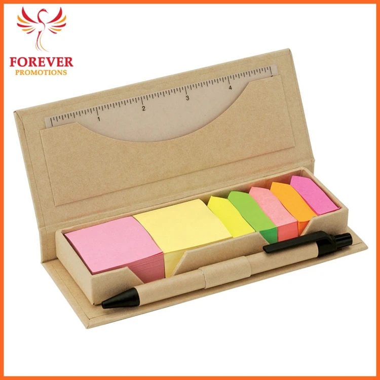 Sticky Note Case With Ruler And Ball Pen Promotional Custom Print Buy