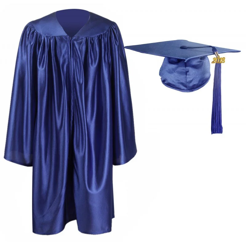 Wholesale Preschool Navy Blue Shiny Kid Graduation Gown - Buy Navy Blue ...