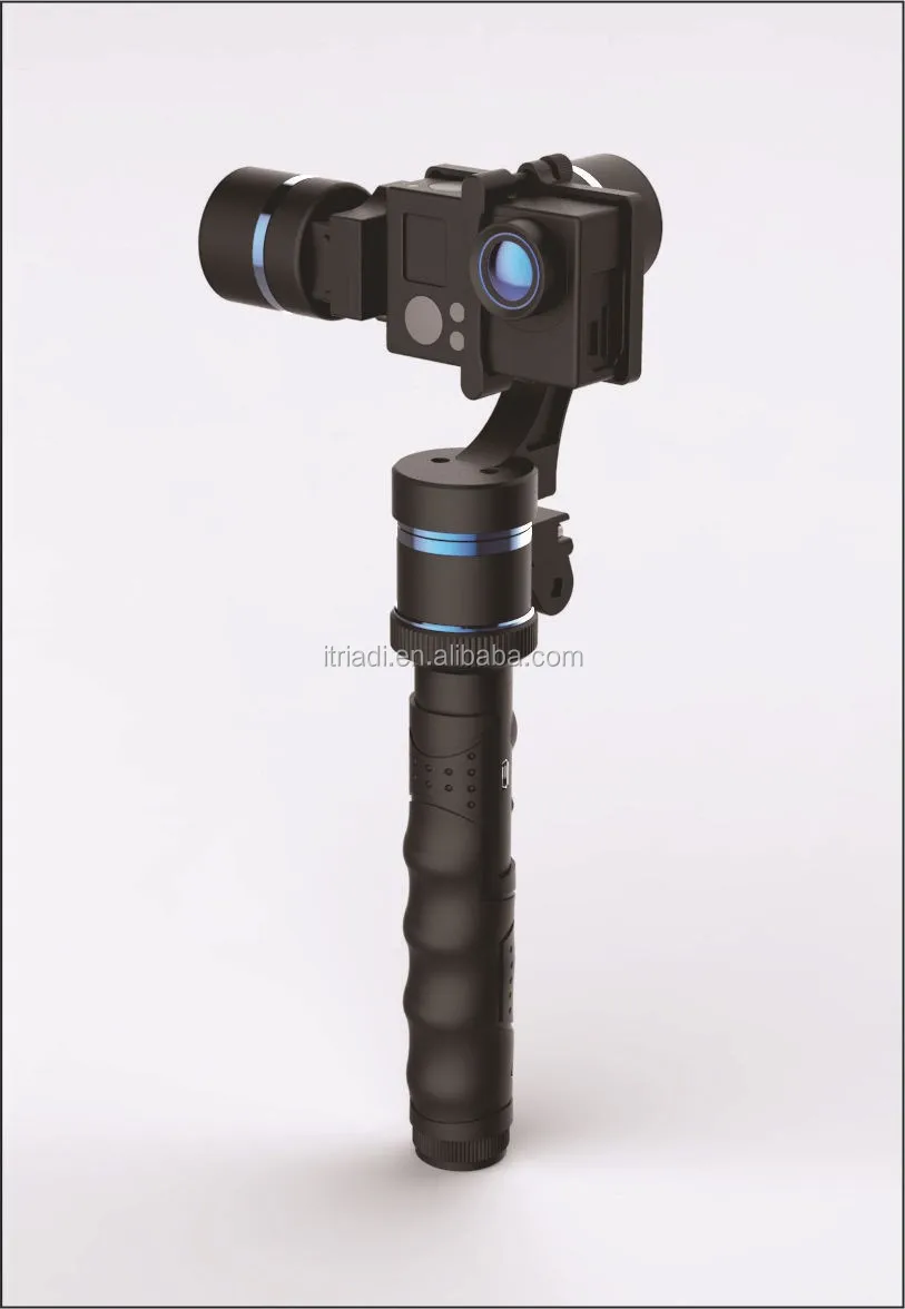 High Quality aluminium alloy Camera Mount Stabilizer Brushless Handle Steadycam Handheld 3-Axis Gimbal for Go pro gimbal