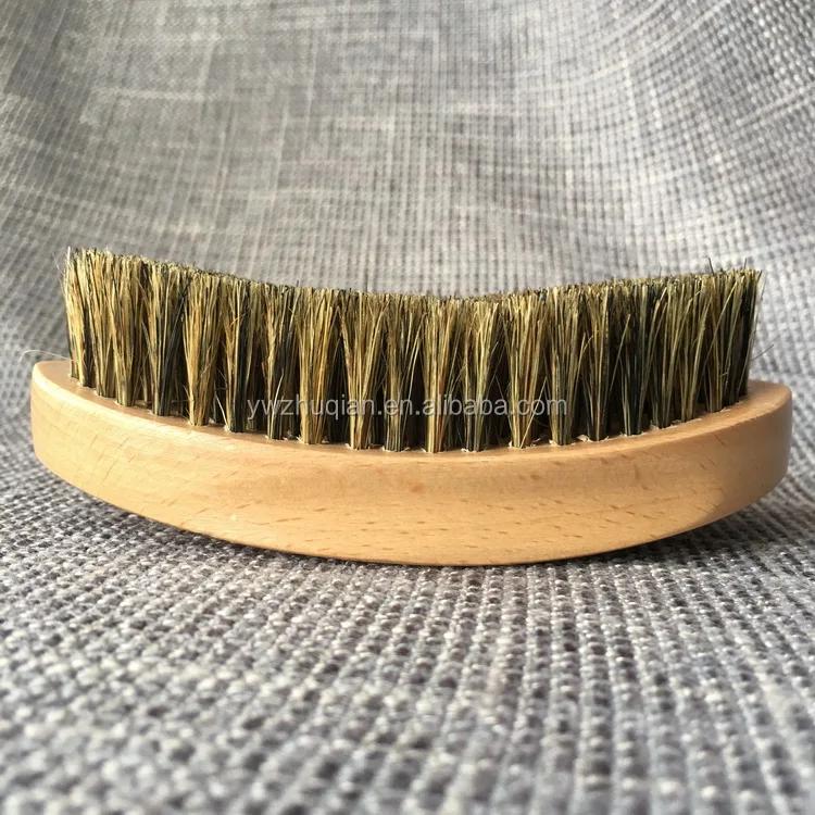 premium cherry wood baor bristle brown tips beard brush