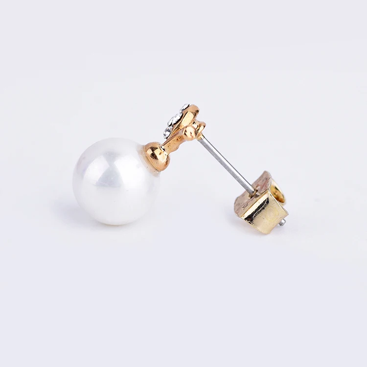 wholesale costume jewelry crystal cherry shape pearl stud