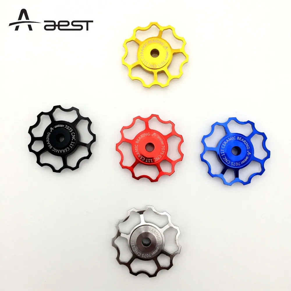 Aest Jockey Wheel Smooth Ceramic Derailleur Pulley,Bicycle Jockey