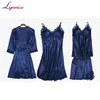 2019 Nighty for pajamas sleepwear sets 4 pieces night wear sexy women pyjamas for ladies pajamas