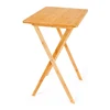 Wholesale living room kitchen furniture rectangular folding bamboo food drink snack dinner tray table