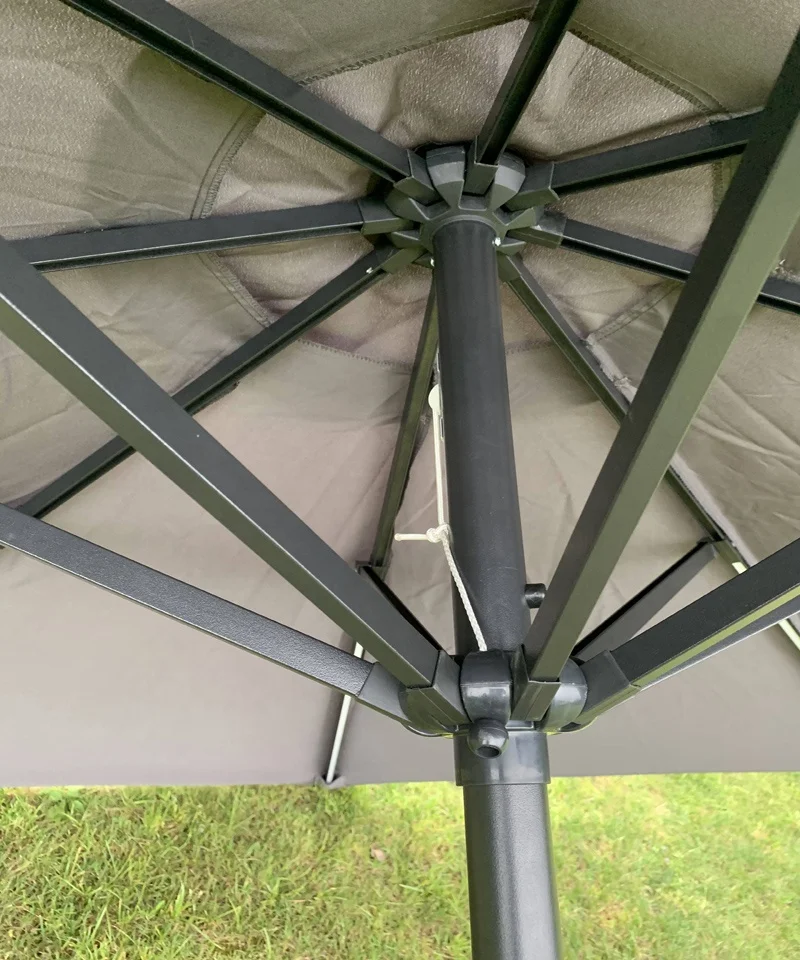 Solar Powered Led Stripe Lighted Patio Umbrella Garden Umbrellas With