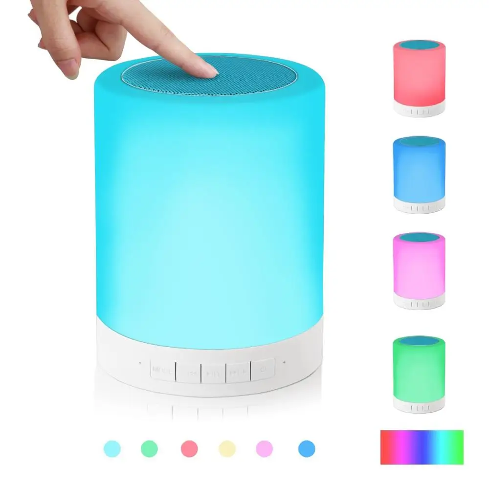 Rechargeable Smart Touch Portable Bluetooth Speaker Led Desk Lamp,Rgb ...