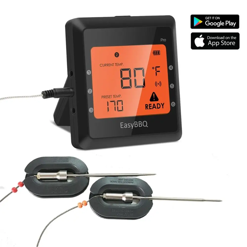 Smart Bbq Thermometer Bluetooth Meat Cooking Meter With Dual Probe
