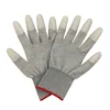Custom Made ESD Anti-Static Scratch Nylon Knitted Carbon Fiber PU Coated Fingers Gloves of Industrial Assembly Work