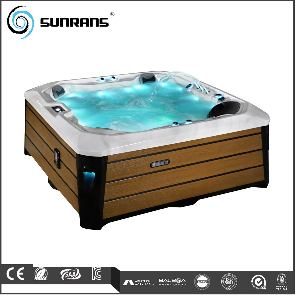 Outdoor Best Fiberglass 304 Stainless Steel Jet Hot Spa Tub For 6