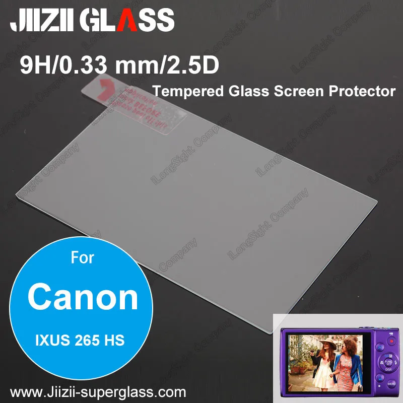 Jiizii Glass Ultra-thin Anti-scratch 9H Camera LCD Tempered Glass Film Screen Protector For Canon IXUS 265