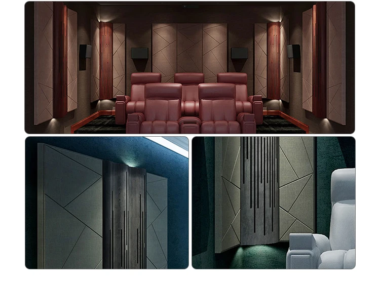 Elegant Sound Absorbing Panels Luxury Home Theatre System Sound Proof