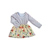 2019 Hot sale new style children clothes lovely little girls fall apple dress