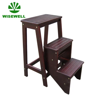 W C 1222 3 Step Folding Wood Ladder Tier W C 1222 3 Step Folding Wood Ladder
