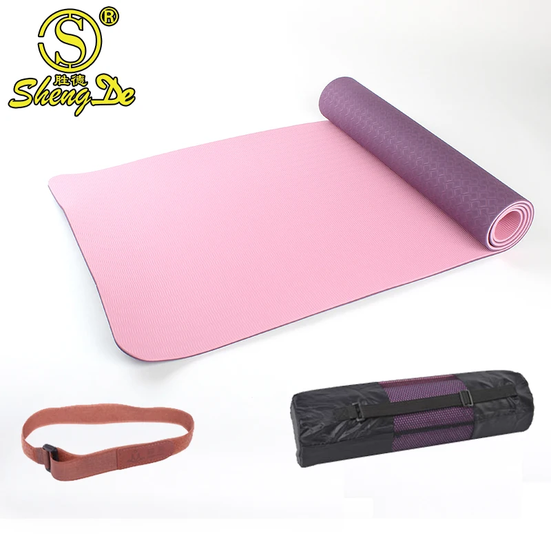 Fitness Equipments Eco Friendly Pilates Yoga Matt With With Carrying ...